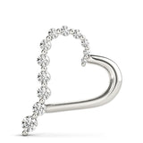 Platinum White Diamond Heart Pendant
