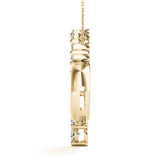 14K Yellow Gold Lab Diamond Heart Pendant