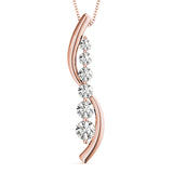 18K Rose Gold Lab Diamond Journey Pendant