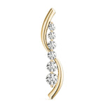 14K Yellow Gold Round Diamond Journey Pendant