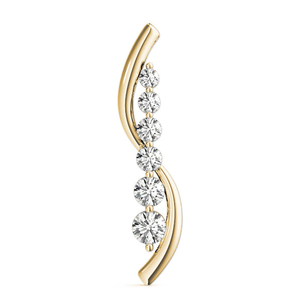 18K Yellow Gold Diamond Journey Pendant
