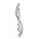 14K White Gold Lab Diamond Journey Pendant