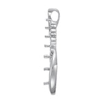 14K White Gold Lab Diamond Journey Pendant