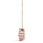 1 CT Lab Diamond Rose Gold Solitaire Pendant