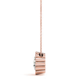 1 CT Lab Diamond Rose Gold Solitaire Pendant