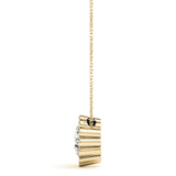 18K Yellow Gold 1CT Lab Diamond Pendant