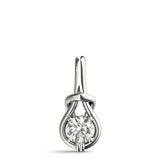 14K White Gold Diamond Love Knot Pendant
