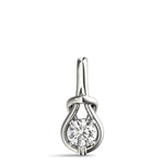 White Platinum Diamond Love Knot Pendant