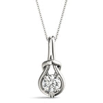 White Gold Diamond Love Knot Pendant