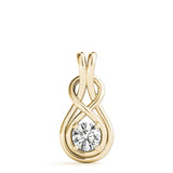 18K Yellow Gold Diamond Love Knot Pendant