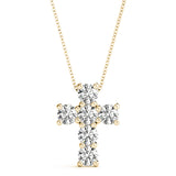 Diamond Religious Cross Pendant - 14K Yellow Gold