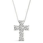 Lab Diamond Religious Cross Pendant