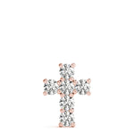 Rose Gold Diamond Cross Pendant | Religious Jewelry