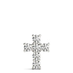 White Gold Diamond Cross Pendant - Religious Jewelry
