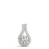 White Gold Lab Diamond Solitaire Pendant