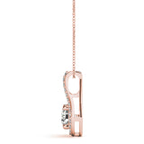 Rose Gold Lab Diamond Solitaire Pendant