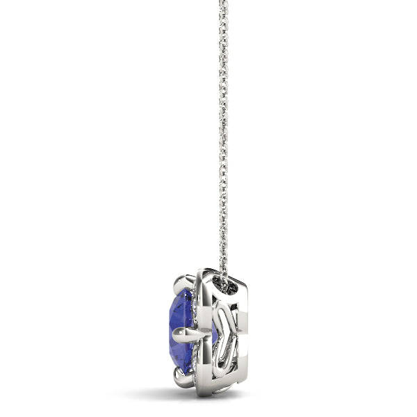 Lab Diamond Round Halo Pendant