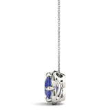 Platinum Round Diamond Halo Pendant