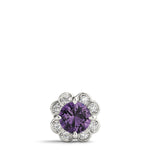 18K White Gold Round Diamond Halo Pendant
