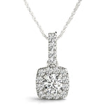 Lab Diamond Round Halo Pendant
