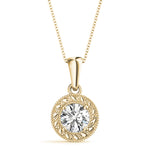 1 Carat Lab Diamond 14K Yellow Gold Pendant