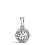 White Platinum 1.0ct Lab Diamond Pendant