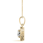 1 Carat Lab Diamond 18K Yellow Gold Solitaire Pendant