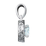1 CT Lab Diamond 14K White Gold Pendant