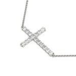 White Platinum Diamond Cross Pendant Religious Jewelry