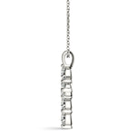 18K White Gold Diamond Cross Religious Pendant