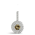 Platinum Round Diamond Halo Pendant