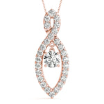 Rose Gold Lab Diamond Multi-Stone Pendant