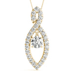 18K Yellow Gold Lab Diamond Pendant