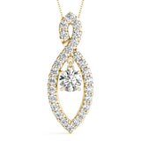 14K Yellow Gold Multi-Diamond Pendant