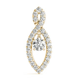 18K Yellow Gold Lab Diamond Pendant
