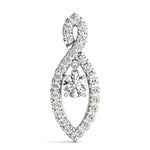 Platinum White Diamond Fashion Pendant