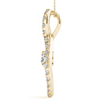14K Yellow Gold Multi-Diamond Pendant