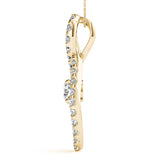 14K Yellow Gold Multi-Diamond Pendant