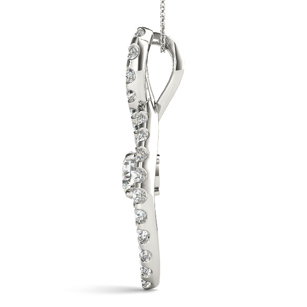 Platinum White Diamond Fashion Pendant