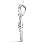14K White Gold Lab Diamond Pendant