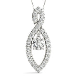 Platinum White Diamond Fashion Pendant