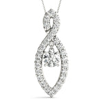 18K White Gold Lab Diamond Pendant