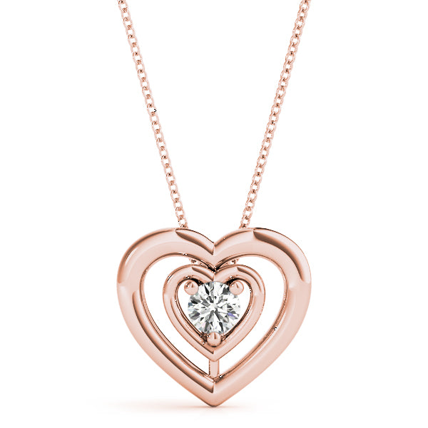 18K Rose Gold 0.5CT Lab Diamond Pendant