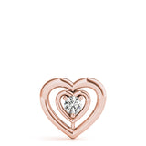 18K Rose Gold 0.5CT Lab Diamond Pendant