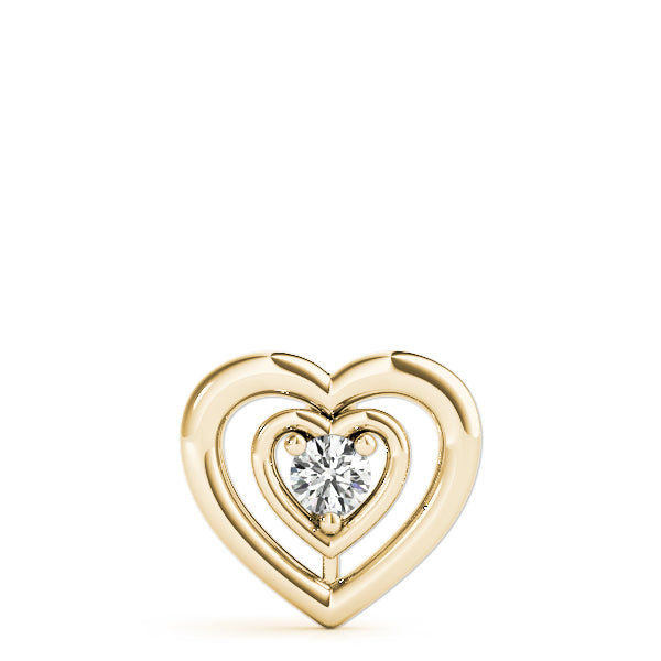 0.5CT Lab Diamond 18K Yellow Gold Solitaire Pendant