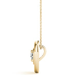 0.5CT Lab Diamond 18K Yellow Gold Solitaire Pendant