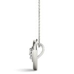 0.5CT Lab Diamond 14K White Gold Pendant