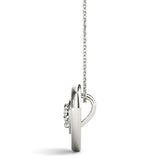 0.5CT Lab Diamond 14K White Gold Pendant