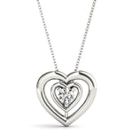 0.5CT Lab Diamond 18K White Gold Pendant