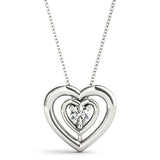 0.5CT Lab Diamond 14K White Gold Pendant